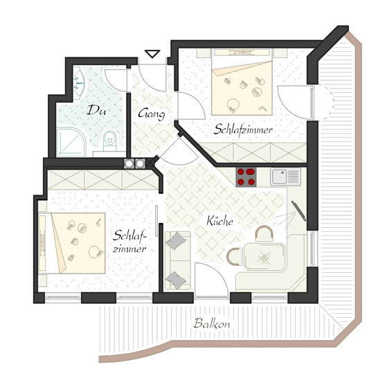 Grundriss Apartment Isabella